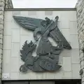 Cool 1960s relief of St. Michael the Archangel, End of the Line 2: Bré to Blackrock, County Dublin, Ireland - 1st November 2025