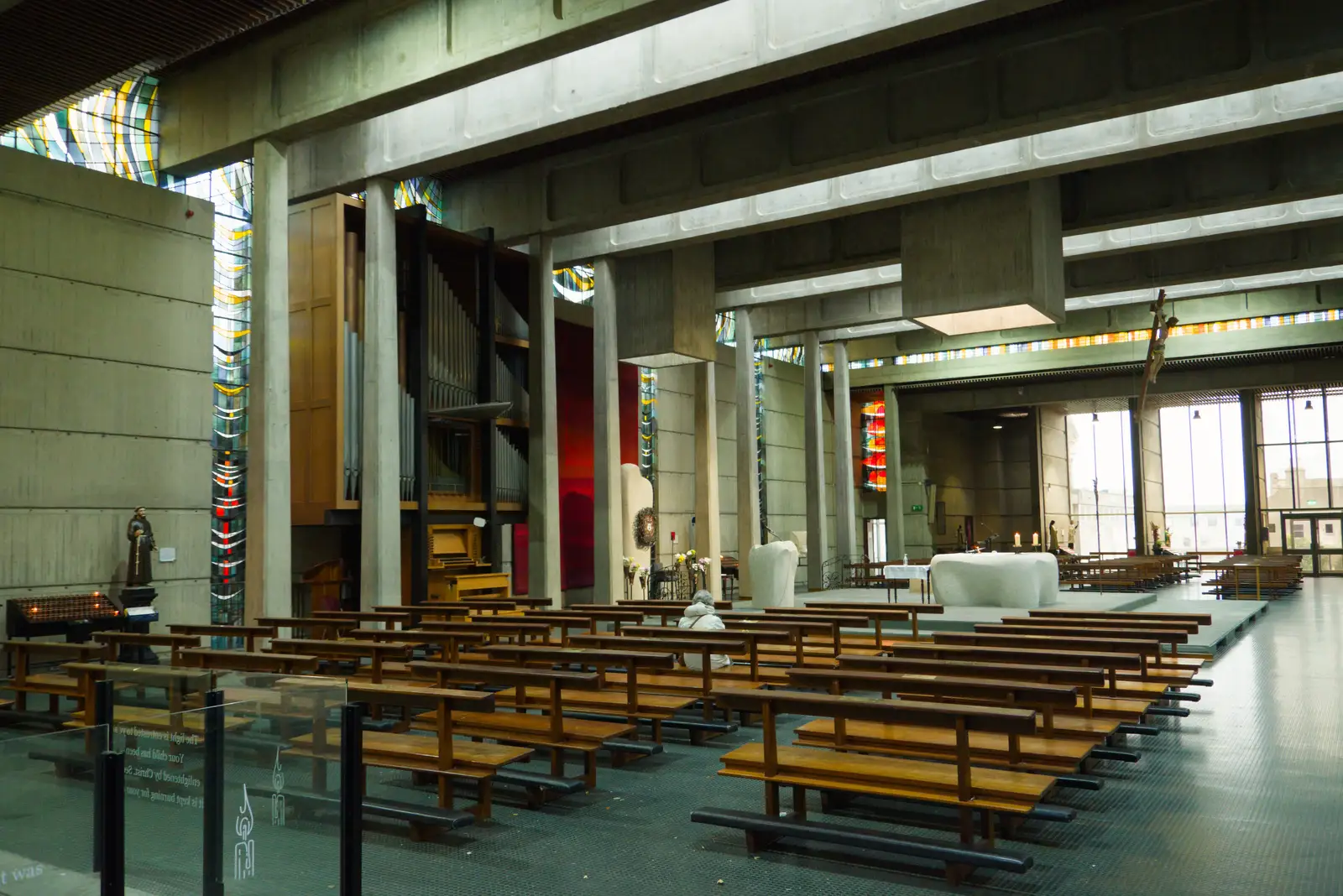 The concrete interior of St. Michael's, from End of the Line 2: Bré to Blackrock, County Dublin, Ireland - 1st November 2025