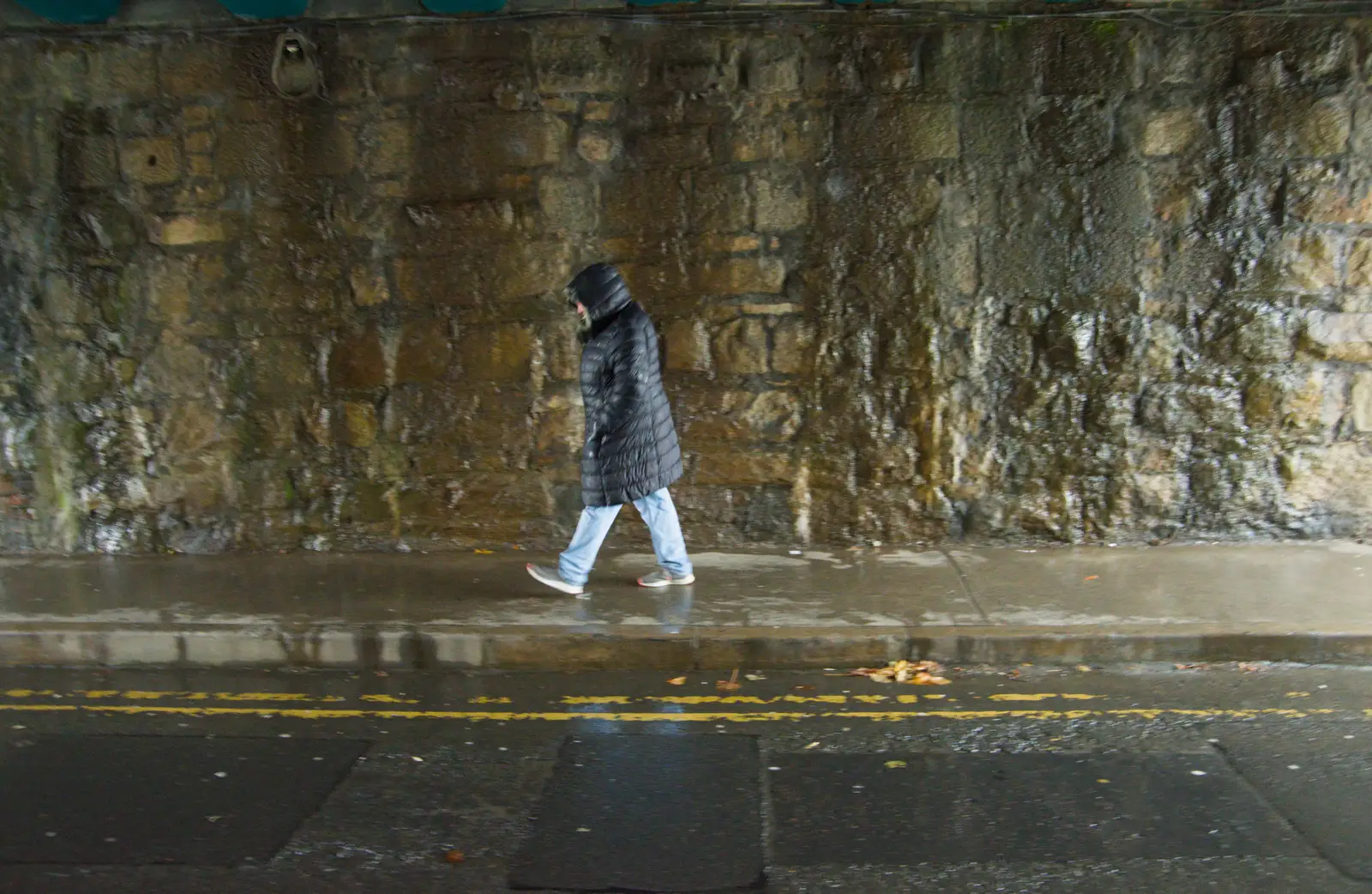 Isobel under the railway bridge, from End of the Line 2: Bré to Blackrock, County Dublin, Ireland - 1st November 2025