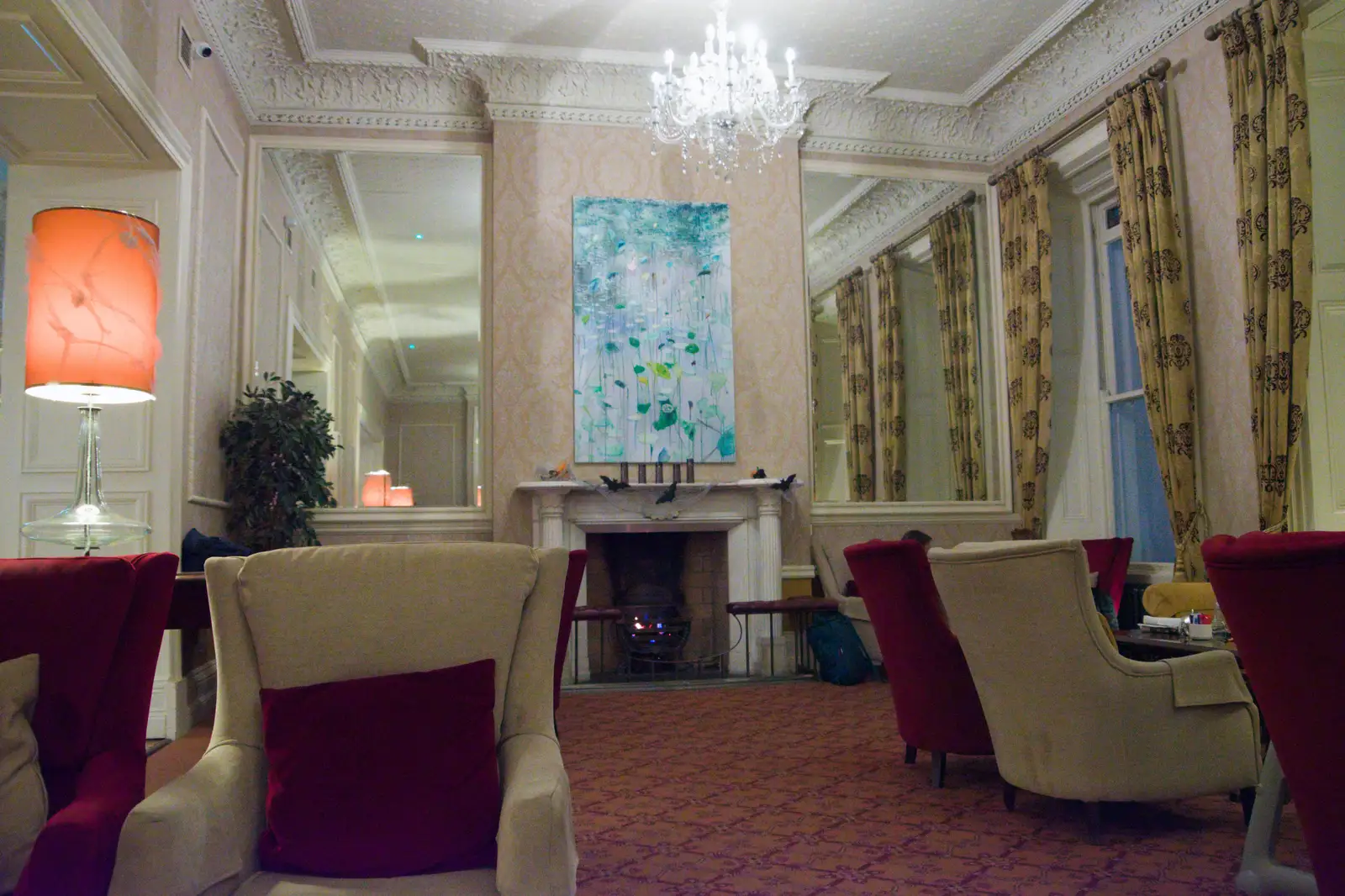 The other end of the grand hotel lounge, from End of the Line 2: Bré to Blackrock, County Dublin, Ireland - 1st November 2025