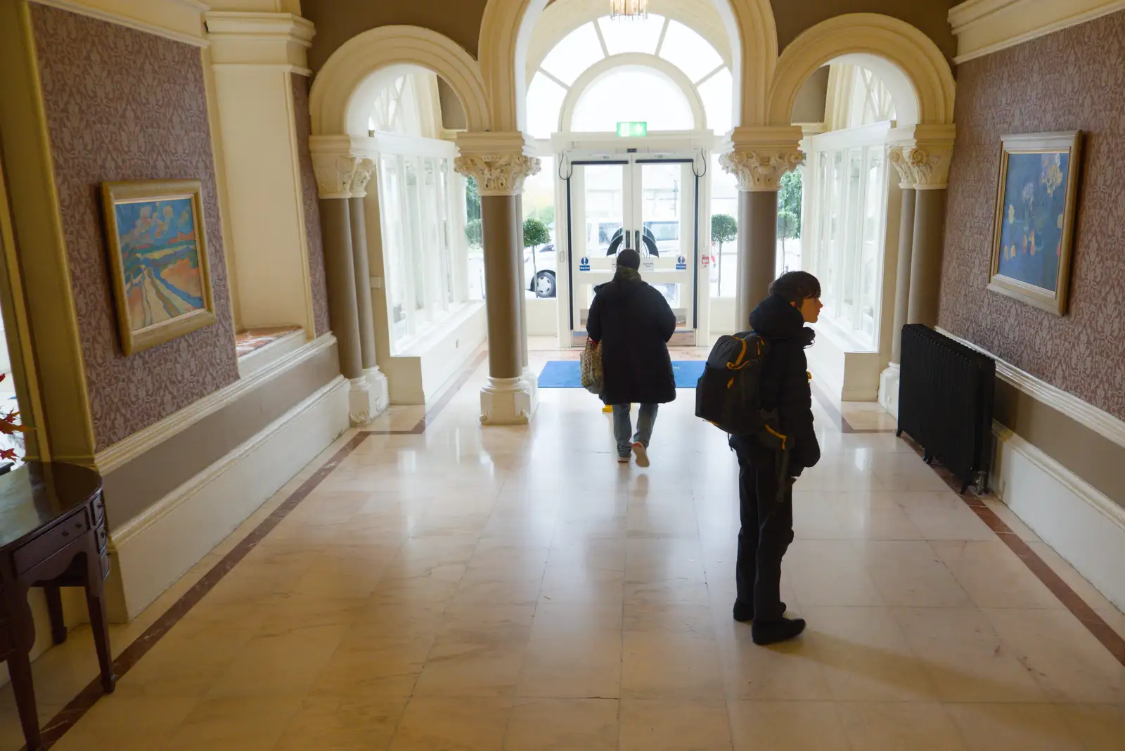 We head out of the hotel, from End of the Line 2: Bré to Blackrock, County Dublin, Ireland - 1st November 2025