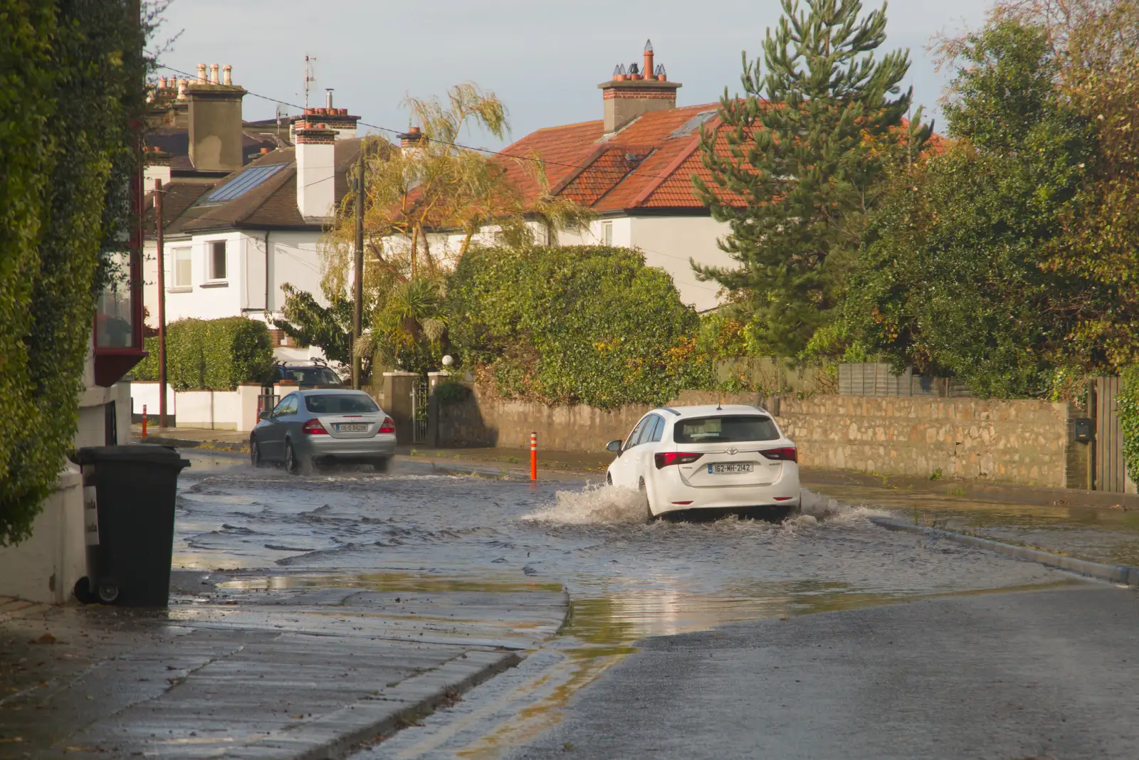 There's some major flooding around, from End of the Line 2: Bré to Blackrock, County Dublin, Ireland - 1st November 2025