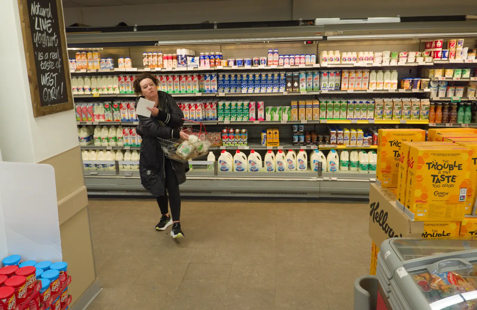 Evelyn in SuperValu, from End of the Line 2: Bré to Blackrock, County Dublin, Ireland - 1st November 2025