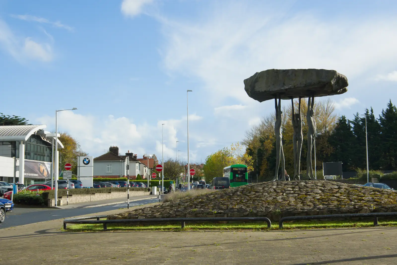 The three naked statue people, from End of the Line 2: Bré to Blackrock, County Dublin, Ireland - 1st November 2025