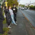 Waiting for the bus on Monkstown Avenue, End of the Line 2: Bré to Blackrock, County Dublin, Ireland - 1st November 2025