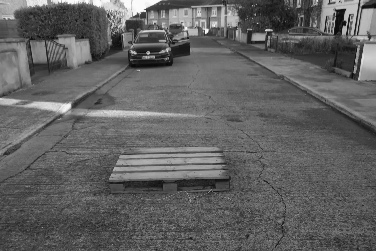 There's an abandoned pallet in the street, from End of the Line 2: Bré to Blackrock, County Dublin, Ireland - 1st November 2025