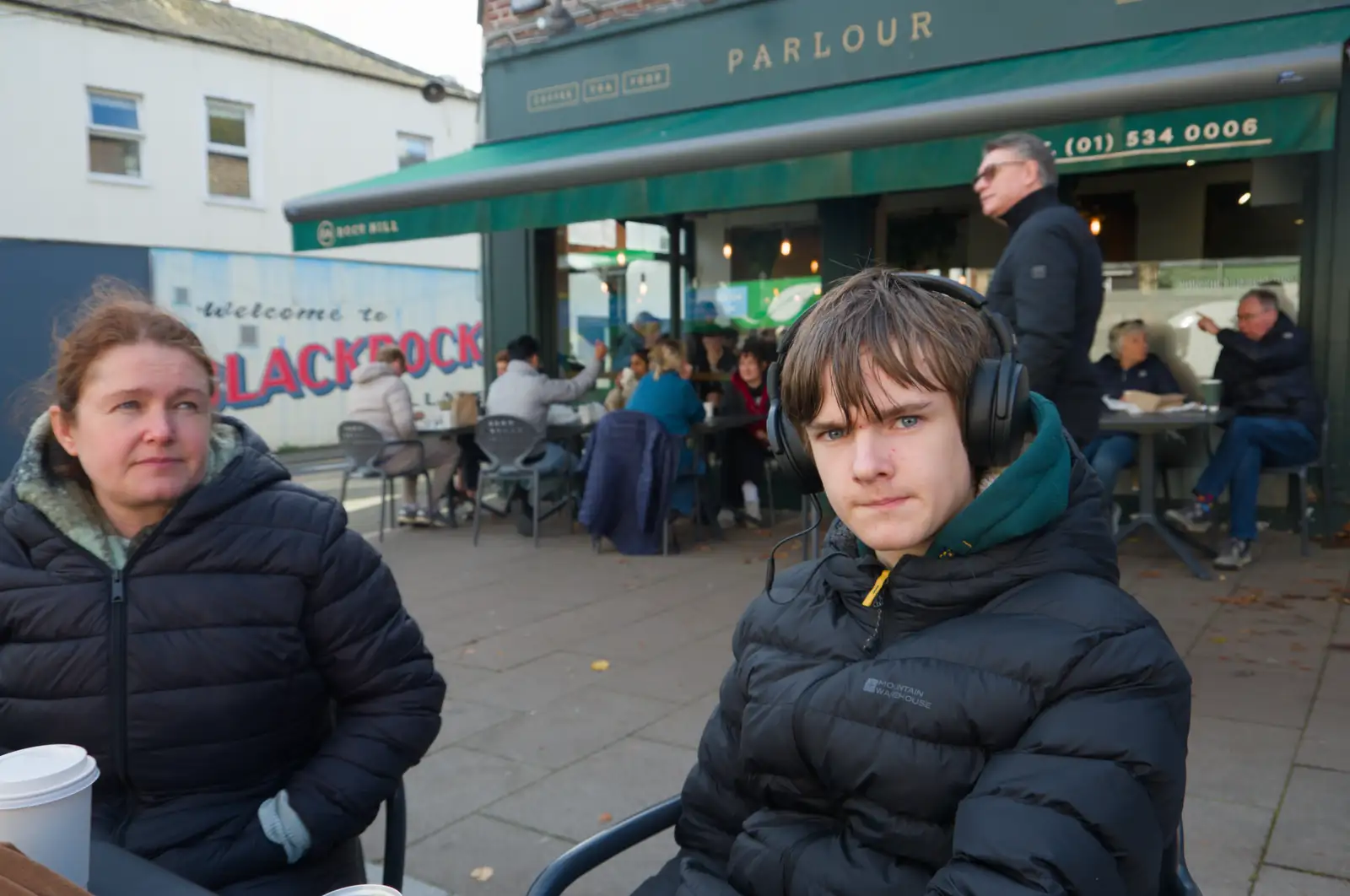 Harry's got his heaphones on again, from End of the Line 2: Bré to Blackrock, County Dublin, Ireland - 1st November 2025
