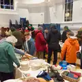 Old-lady bric-a-brac stalls in the town hall, Roadworks and the Christmas Lights Switch-on, Eye, Suffolk - 5th December 2025