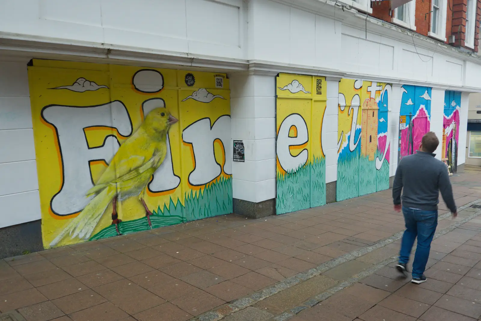 A Fine City with a canary, from A Visit to St. John the Baptist Cathedral, Unthank Road, Norwich - 18th December 2025