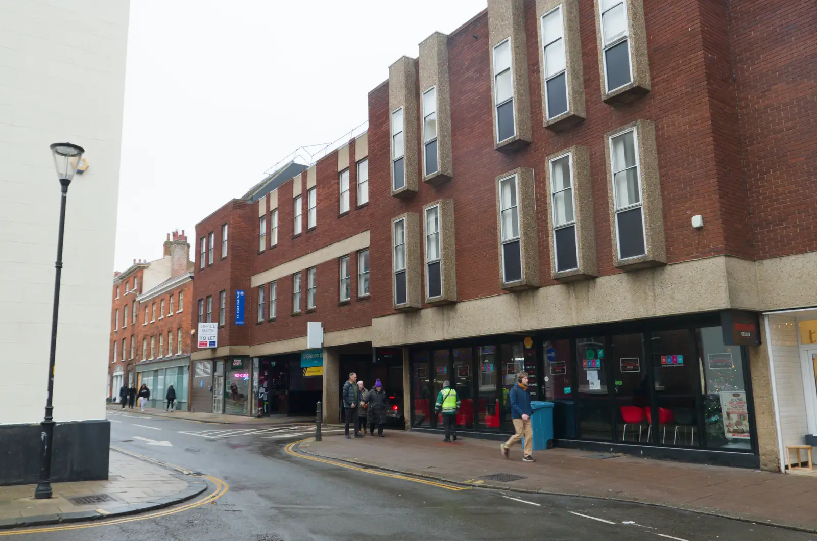 1980s architecture on St. Giles, from A Visit to St. John the Baptist Cathedral, Unthank Road, Norwich - 18th December 2025
