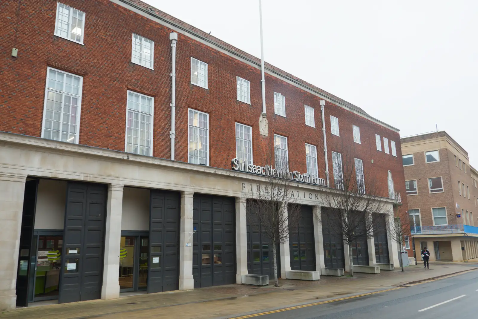 The old fire station on Bethel Street, from A Visit to St. John the Baptist Cathedral, Unthank Road, Norwich - 18th December 2025