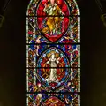 Impressive stained glass in the cathedral, A Visit to St. John the Baptist Cathedral, Unthank Road, Norwich - 18th December 2025