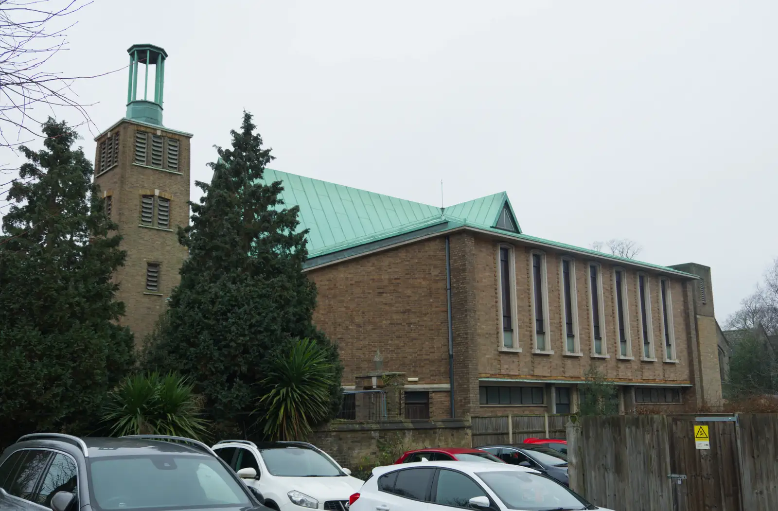 The 60s church next door, from A Visit to St. John the Baptist Cathedral, Unthank Road, Norwich - 18th December 2025