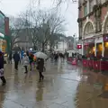 It's umbrellas all round on the Haymarket, A Visit to St. John the Baptist Cathedral, Unthank Road, Norwich - 18th December 2025