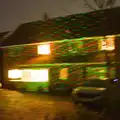 A house with projected lights all over it, A Christmas Quiz and a Tractor Run, Brome, Suffolk - 20th December 2025