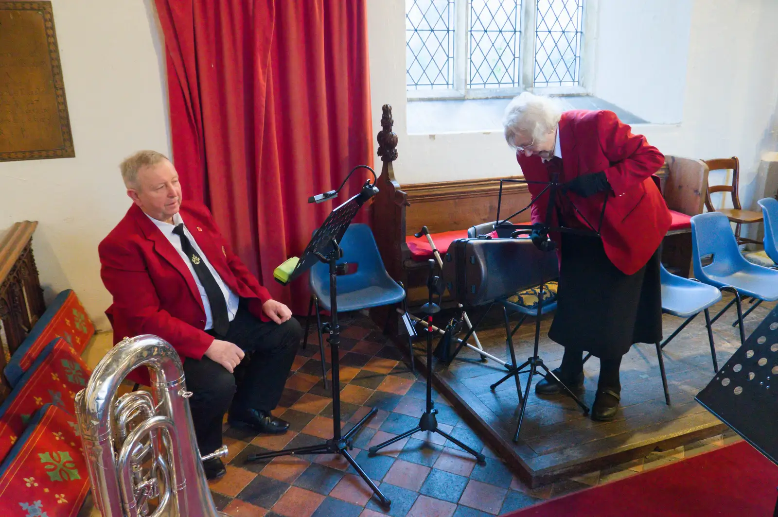 Julian and Jean, from Norwich Shopping and the GSB at Thornham Magna, Suffolk - 23rd December 2025