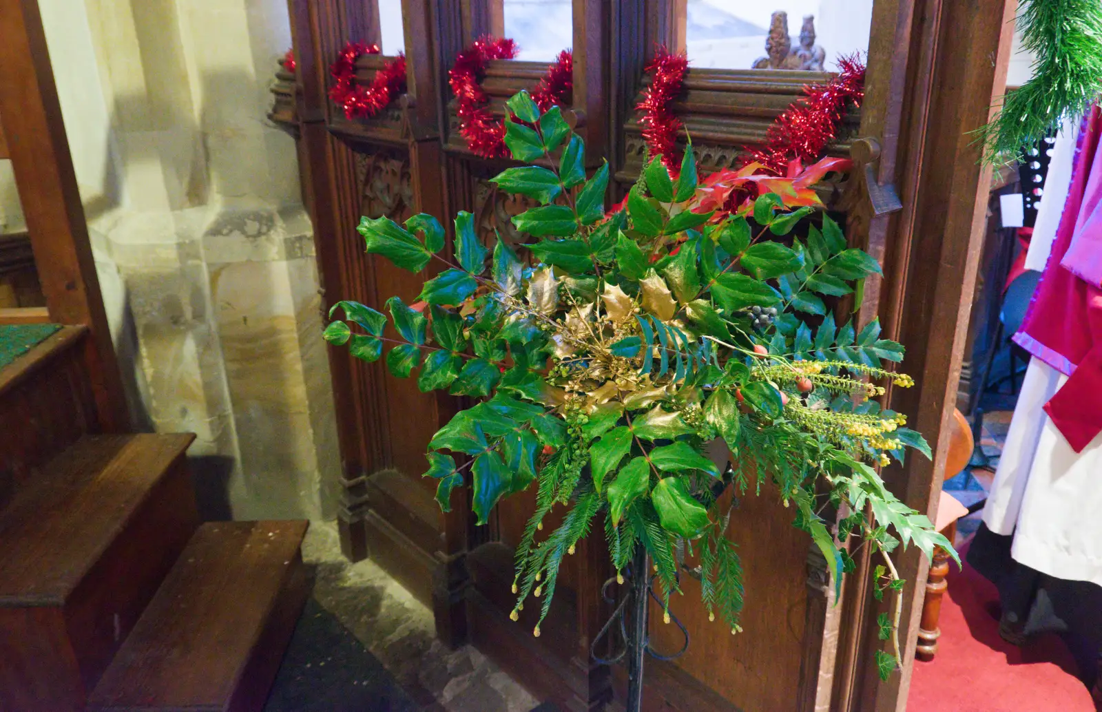 Christmas decorations, from Norwich Shopping and the GSB at Thornham Magna, Suffolk - 23rd December 2025