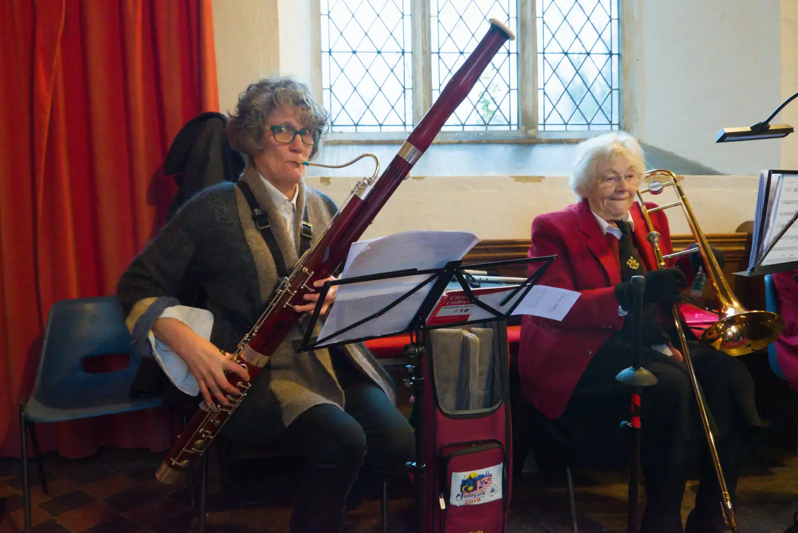 The bassoon plays a toot, from Norwich Shopping and the GSB at Thornham Magna, Suffolk - 23rd December 2025
