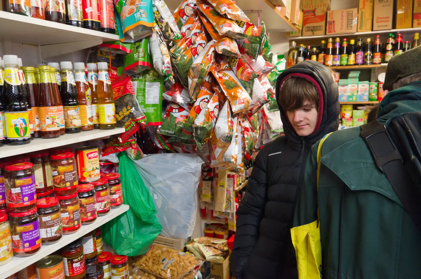 Harry's a bit crammed in at Orient Express, from Norwich Shopping and the GSB at Thornham Magna, Suffolk - 23rd December 2025