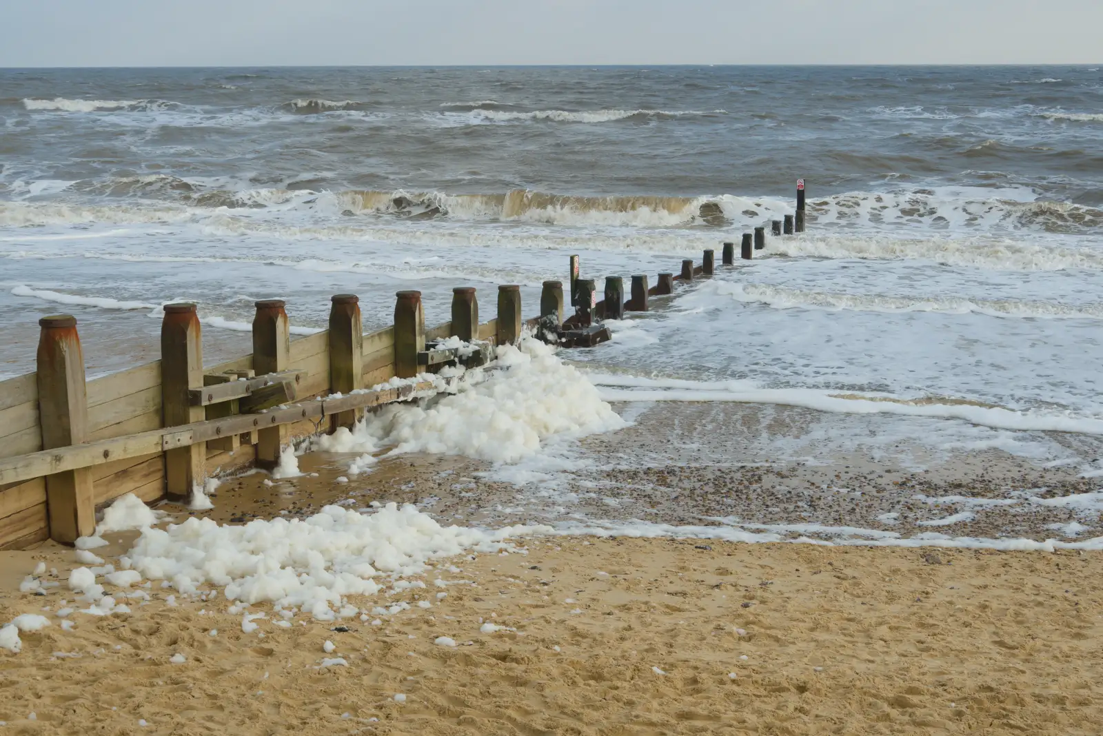 There's a lot of sea foam around, from Boxing Day in Southwold, Suffolk - 26th December 2025
