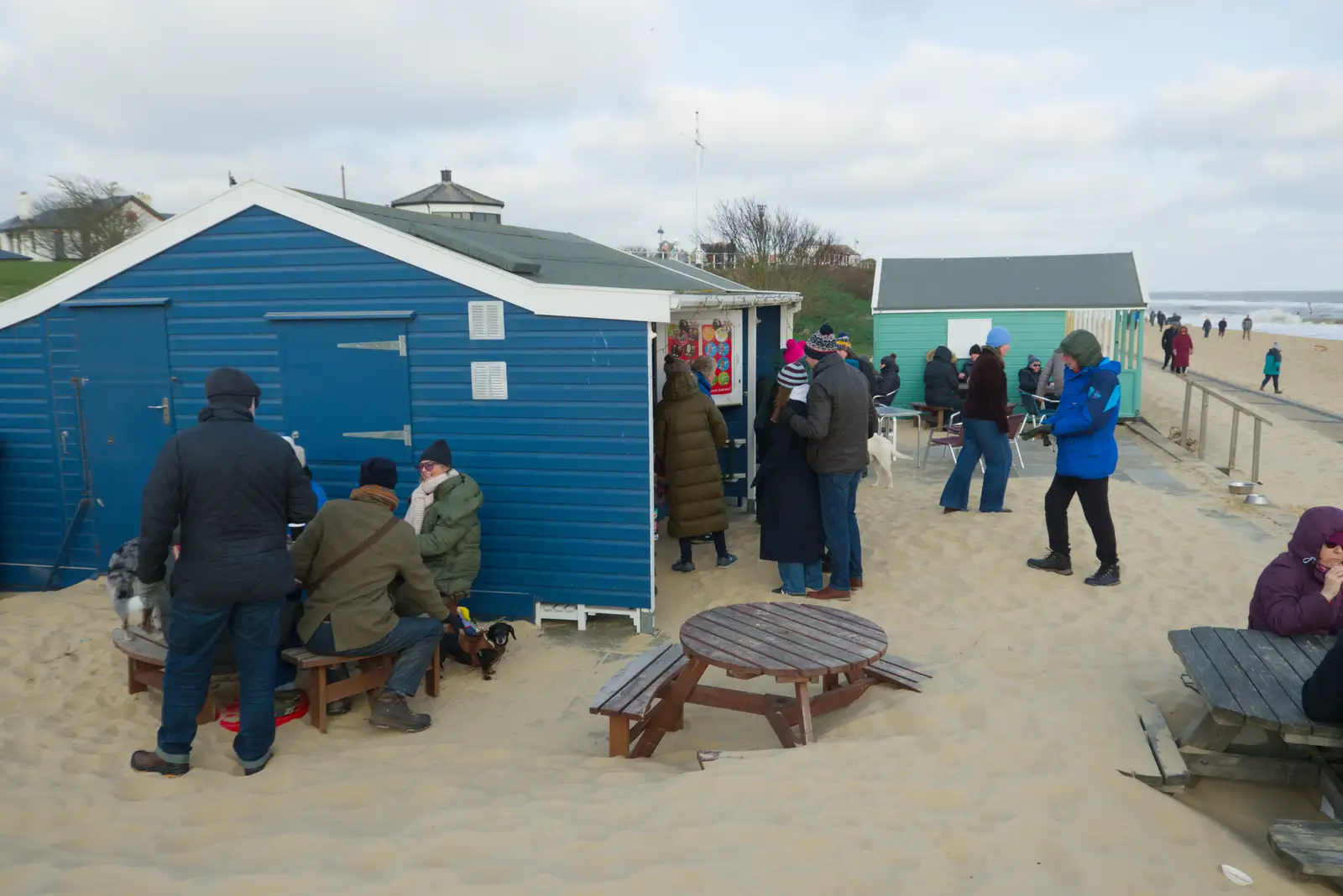 One of the beach-front cafés is open, from Boxing Day in Southwold, Suffolk - 26th December 2025