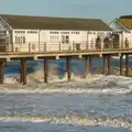 The waves are quite lively under the pier, Boxing Day in Southwold, Suffolk - 26th December 2025