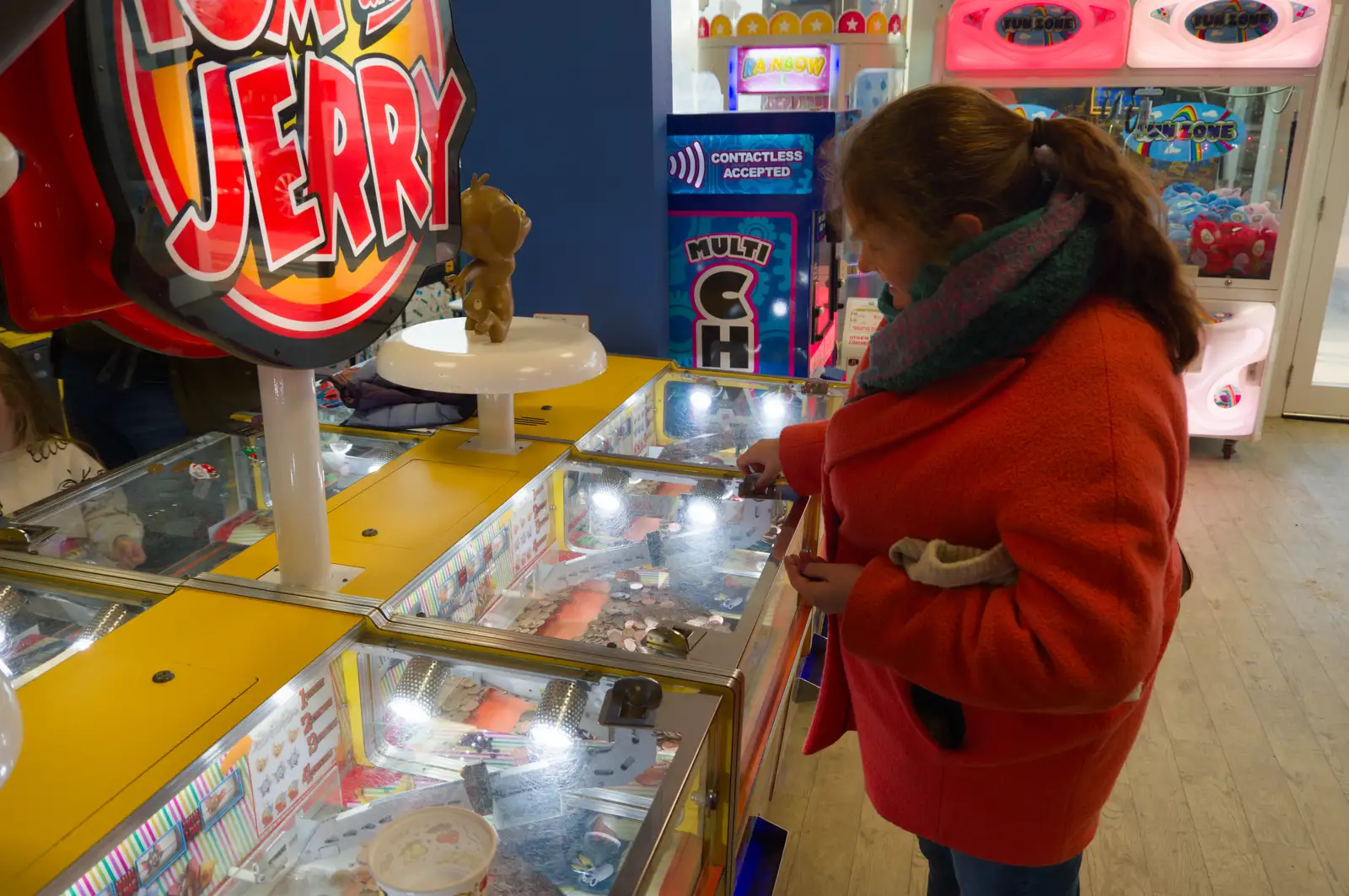 We do the two-pence coin pushers for a bit, from Boxing Day in Southwold, Suffolk - 26th December 2025