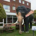 Felix the animatronic elephant outside the hotel, A Night at the Orwell Hotel, Felixstowe, Suffolk - 28th December 2025