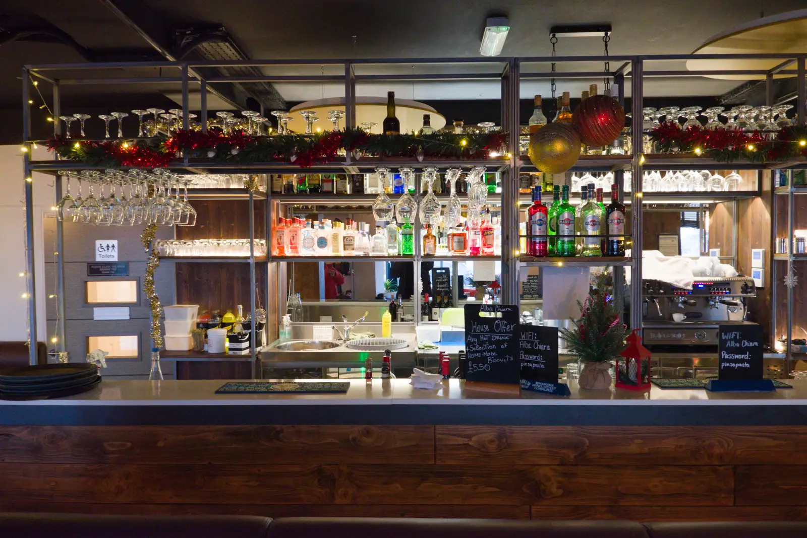 Alba Chiarra's new bar, from A Night at the Orwell Hotel, Felixstowe, Suffolk - 28th December 2025