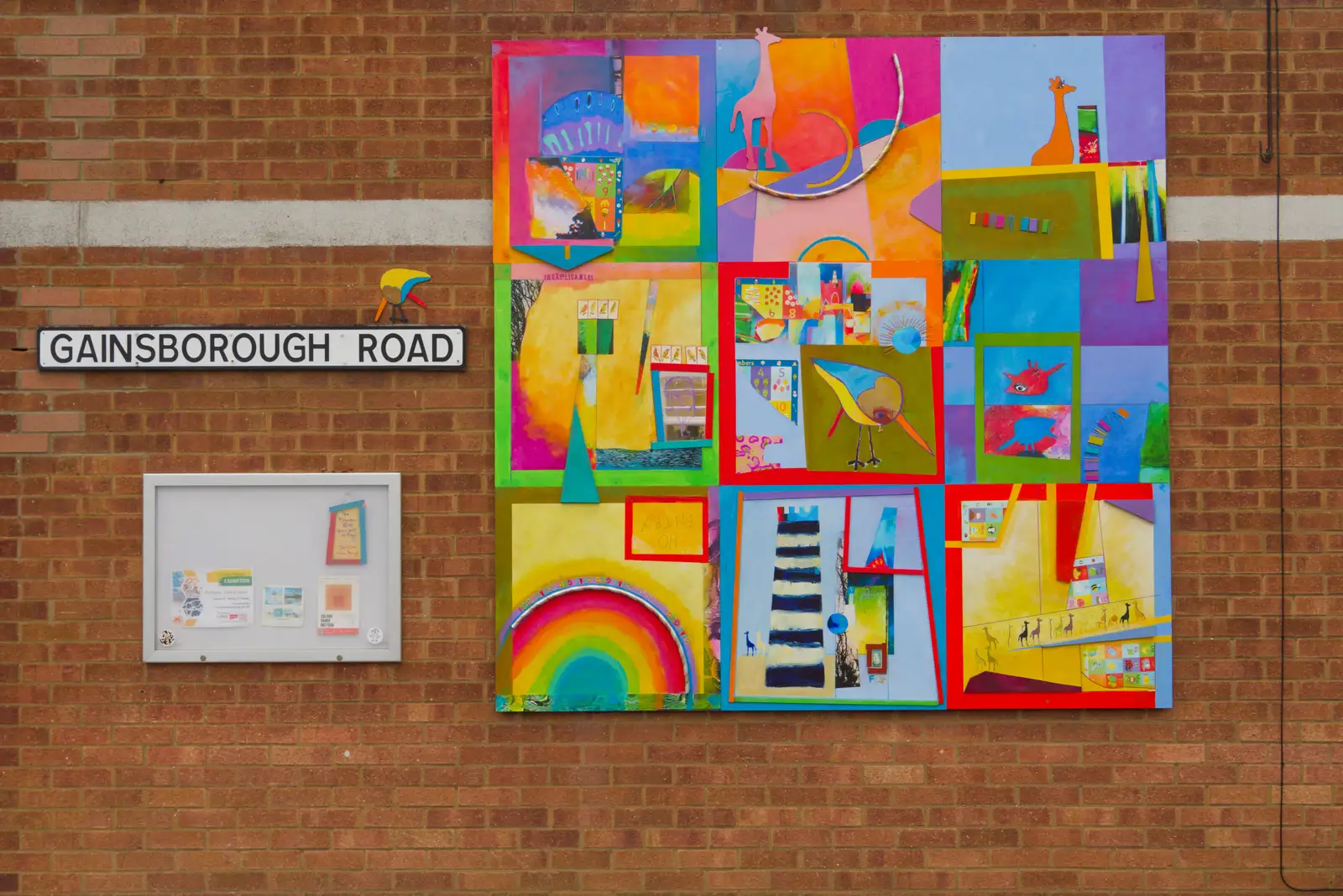 Bright street art on Gainsborough Road, from A Night at the Orwell Hotel, Felixstowe, Suffolk - 28th December 2025