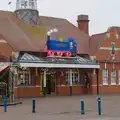 Train-themed Chistmas lights on the station, A Night at the Orwell Hotel, Felixstowe, Suffolk - 28th December 2025