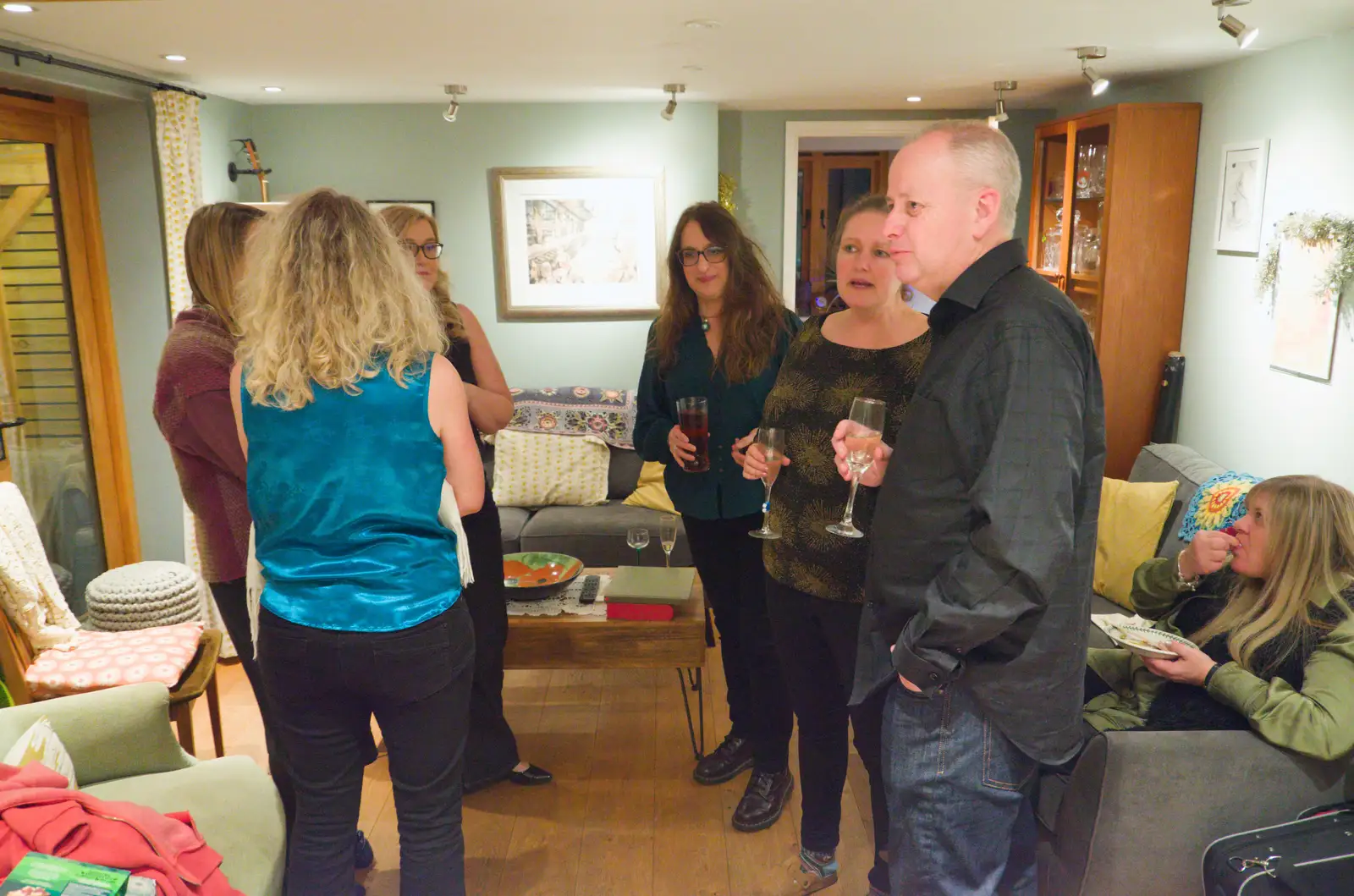 More people in the dining room, from Dove Players and New Year's Eve, Brome - 31st December 2025