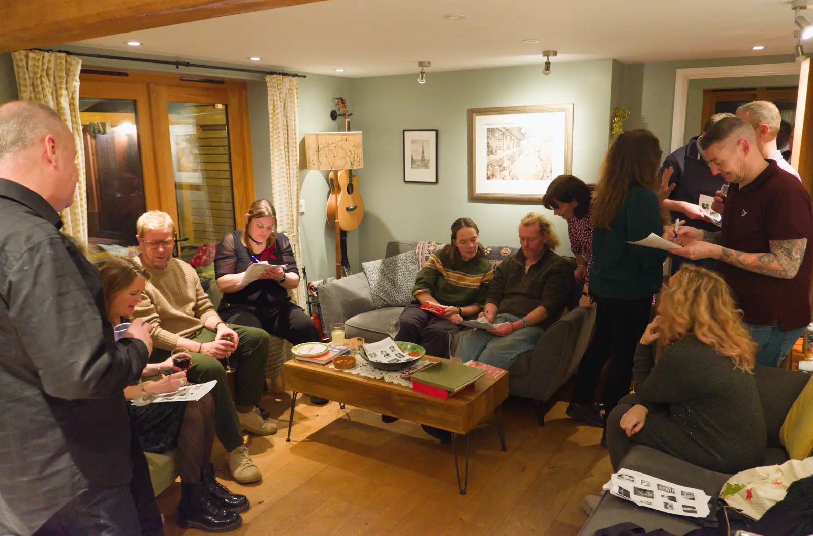 Nigel's got one of his quizzes on the go, from Dove Players and New Year's Eve, Brome - 31st December 2025