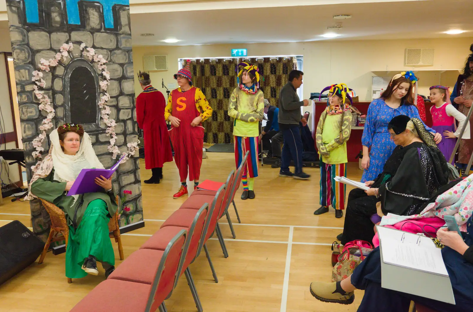 Harry stands around in his Flip or Flop costume, from Dove Players and New Year's Eve, Brome - 31st December 2025