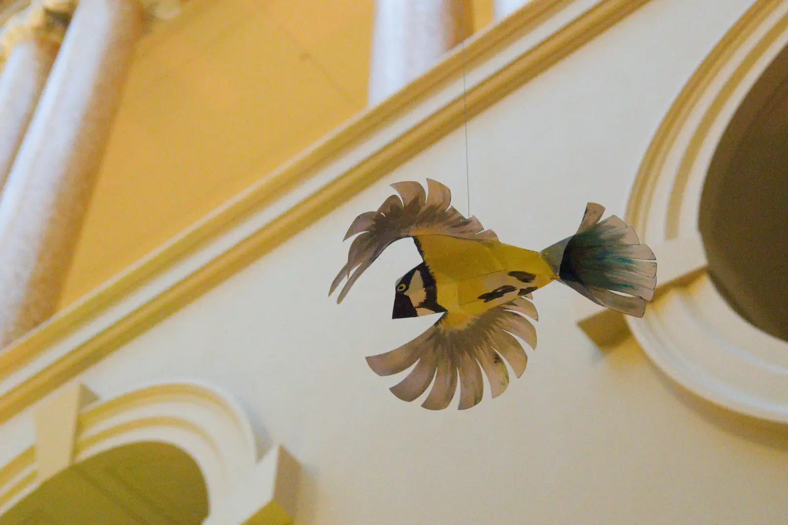 One of the flying birds-on-a-string, from Shadow the Snow Leopard at Ickworth House, Horringer - 4th January 2026