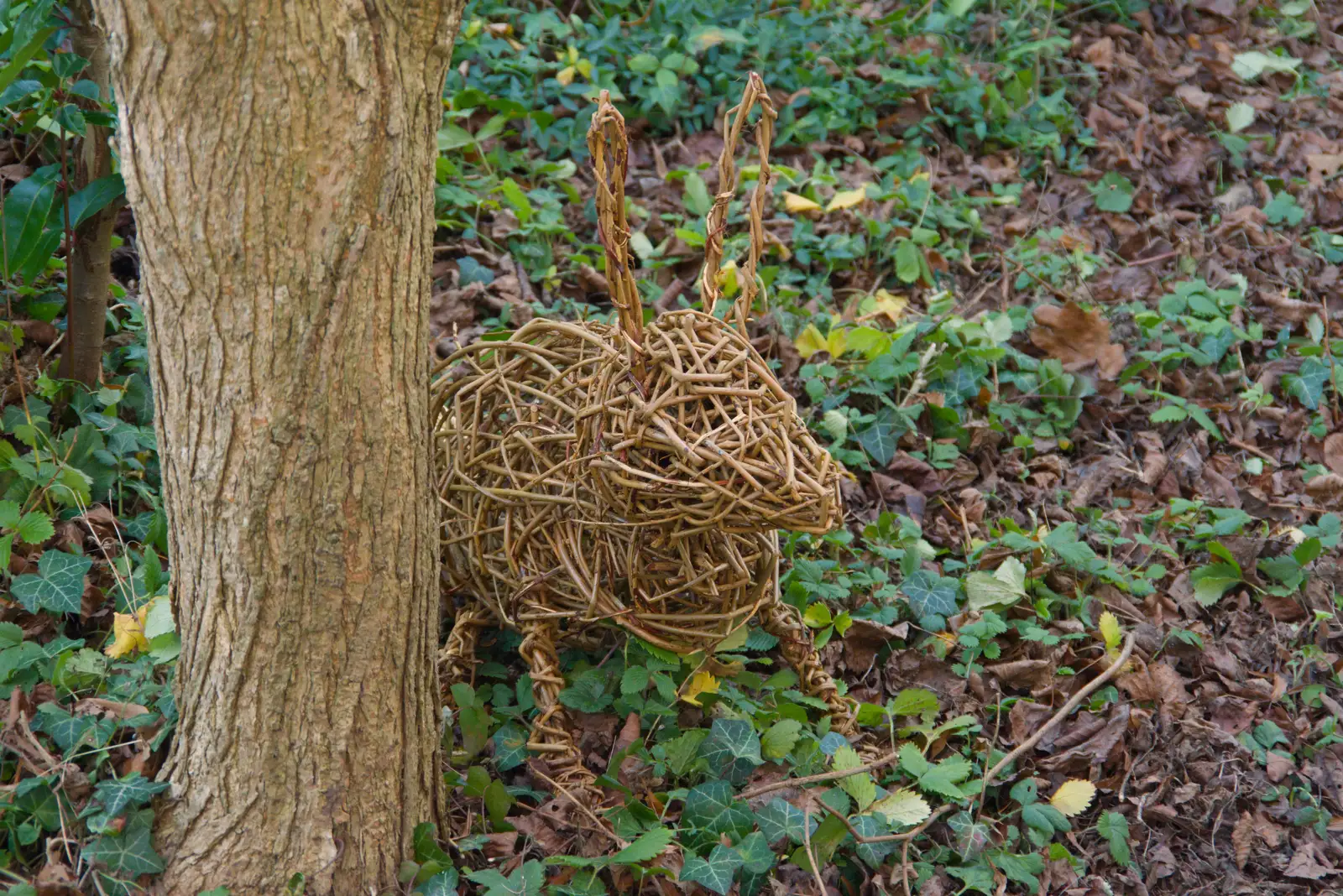 A rabbit made of of tiny willow withies, from Shadow the Snow Leopard at Ickworth House, Horringer - 4th January 2026