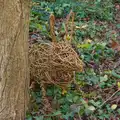 A rabbit made of of tiny willow withies, Shadow the Snow Leopard at Ickworth House, Horringer - 4th January 2026