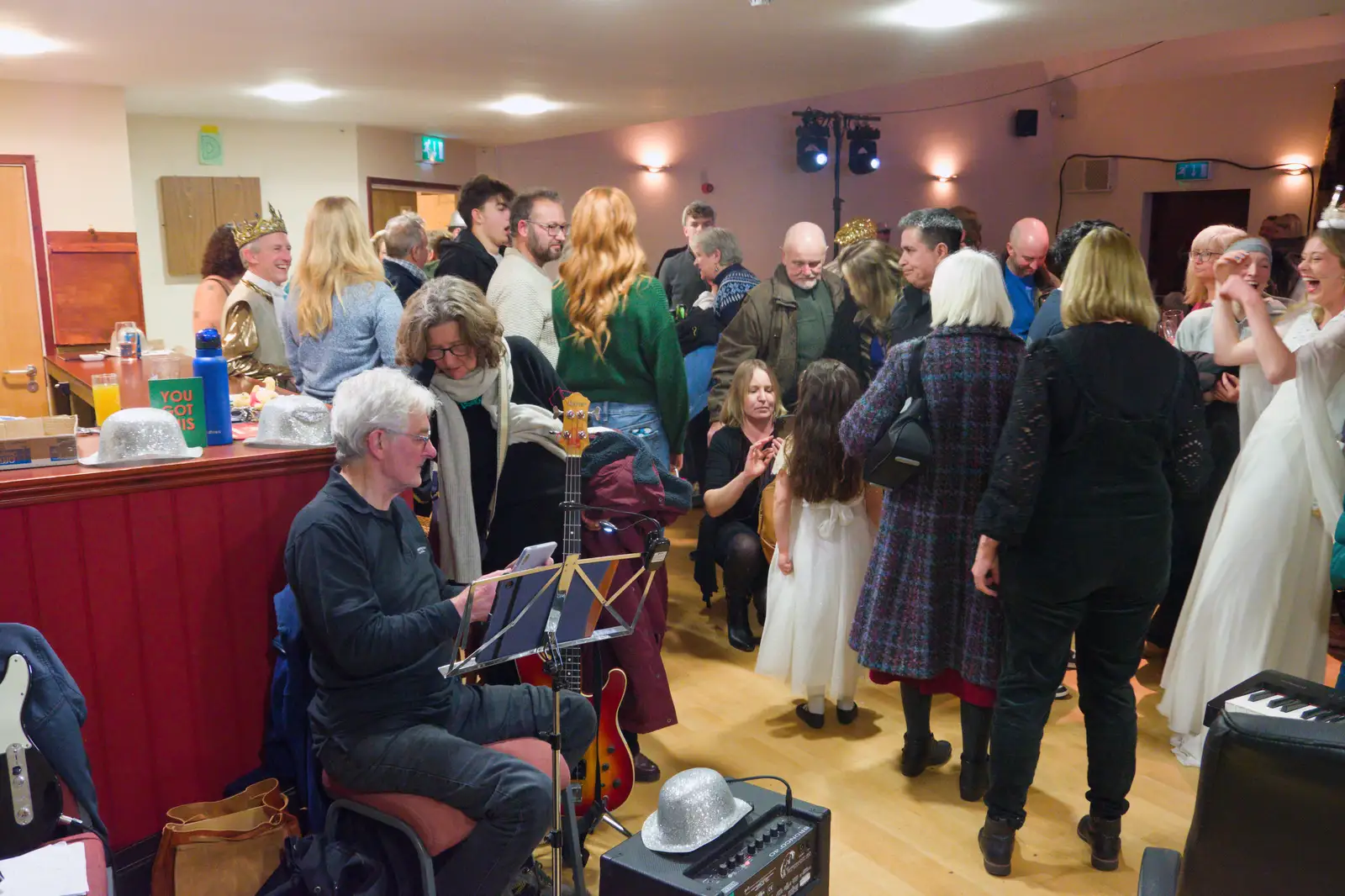 It's busy during the final night's interval, from Dove Players' Pantomime, and Lunch in the Lion, Debenham - 11th January 2026