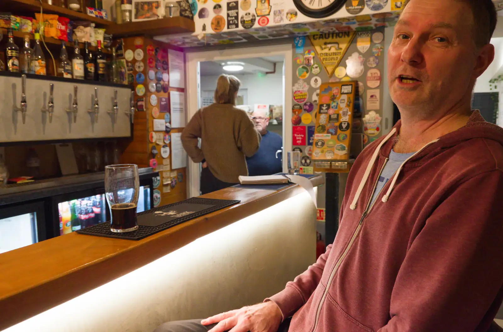 Sean in the Hourglass pub in New Milton, from New Milton and a Return to Lymington, Hampshire - 17th January 2026