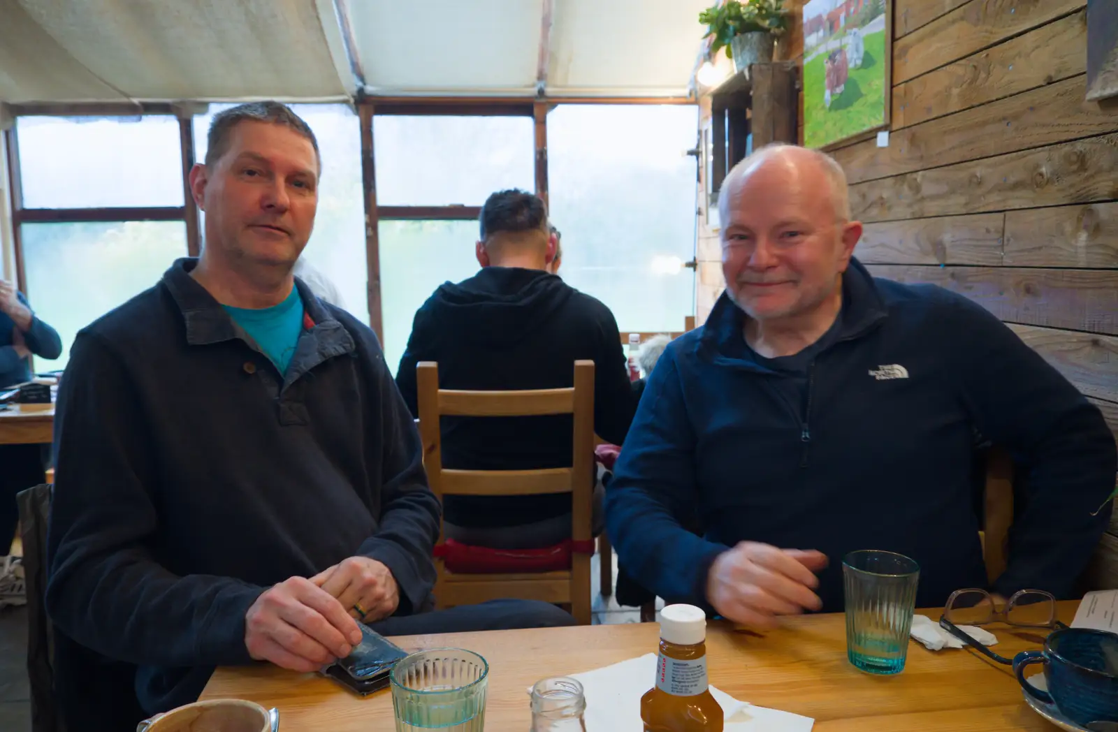 Sean and Hamish in the Daisy café, from New Milton and a Return to Lymington, Hampshire - 17th January 2026
