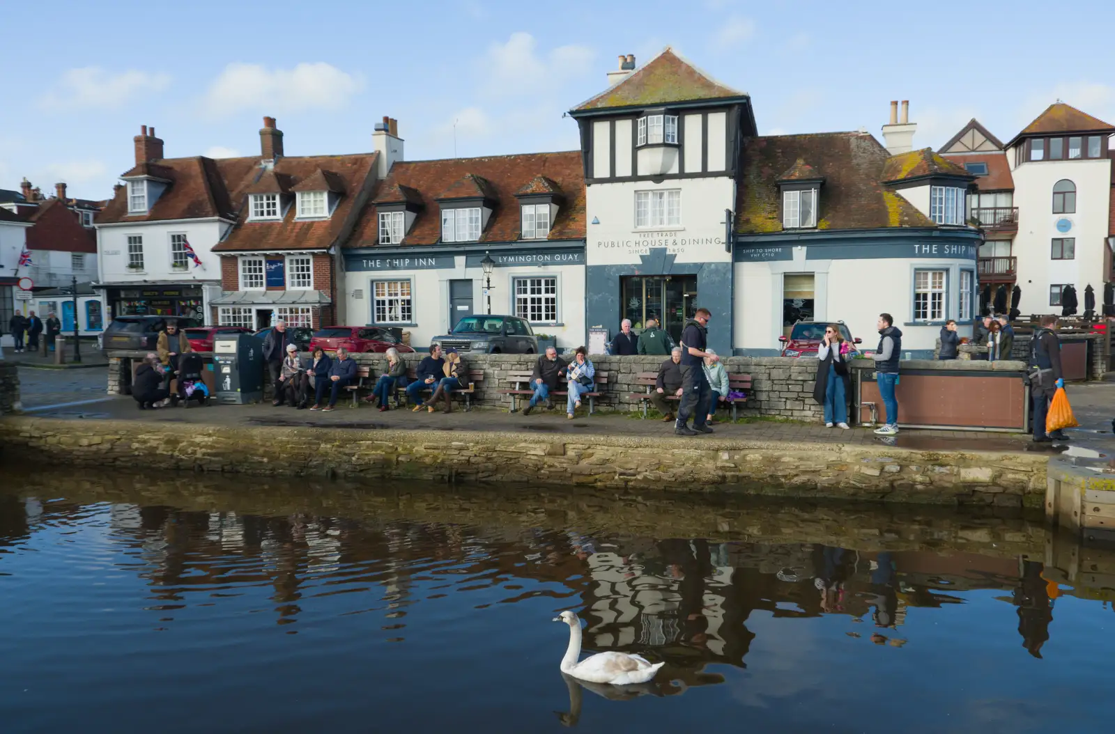 The quay outside the Ship Inn, from New Milton and a Return to Lymington, Hampshire - 17th January 2026