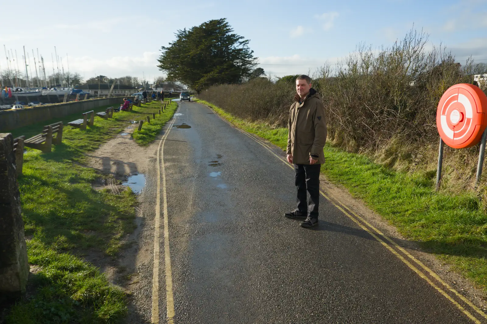 Sean on Lower Pennington Lane, from New Milton and a Return to Lymington, Hampshire - 17th January 2026