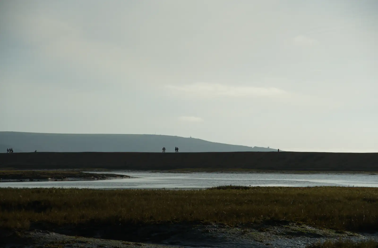 Walkers on Hurst Spit, from New Milton and a Return to Lymington, Hampshire - 17th January 2026