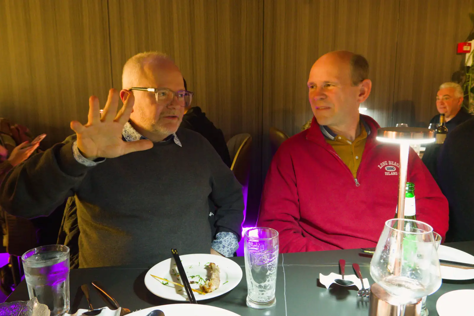 Hamish and Phil in Blossom's Chinese restaurant, from New Milton and a Return to Lymington, Hampshire - 17th January 2026