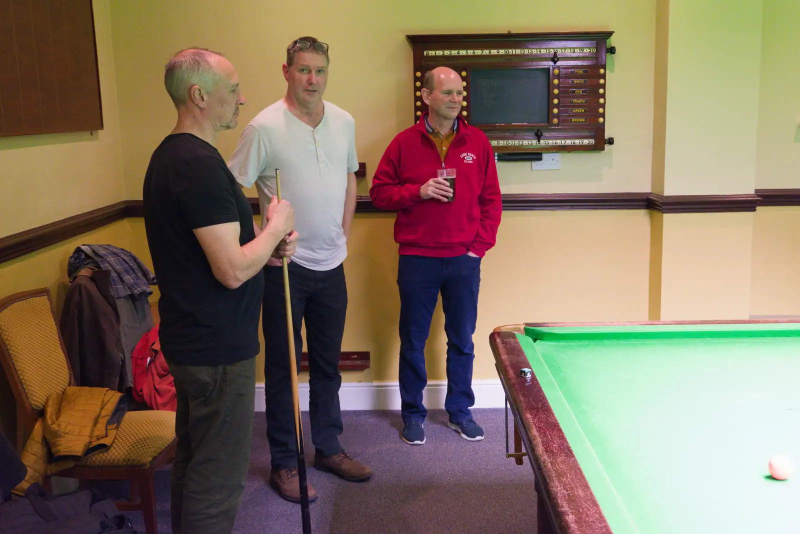 Chris, Sean and Phil in the Conservative Club, from New Milton and a Return to Lymington, Hampshire - 17th January 2026
