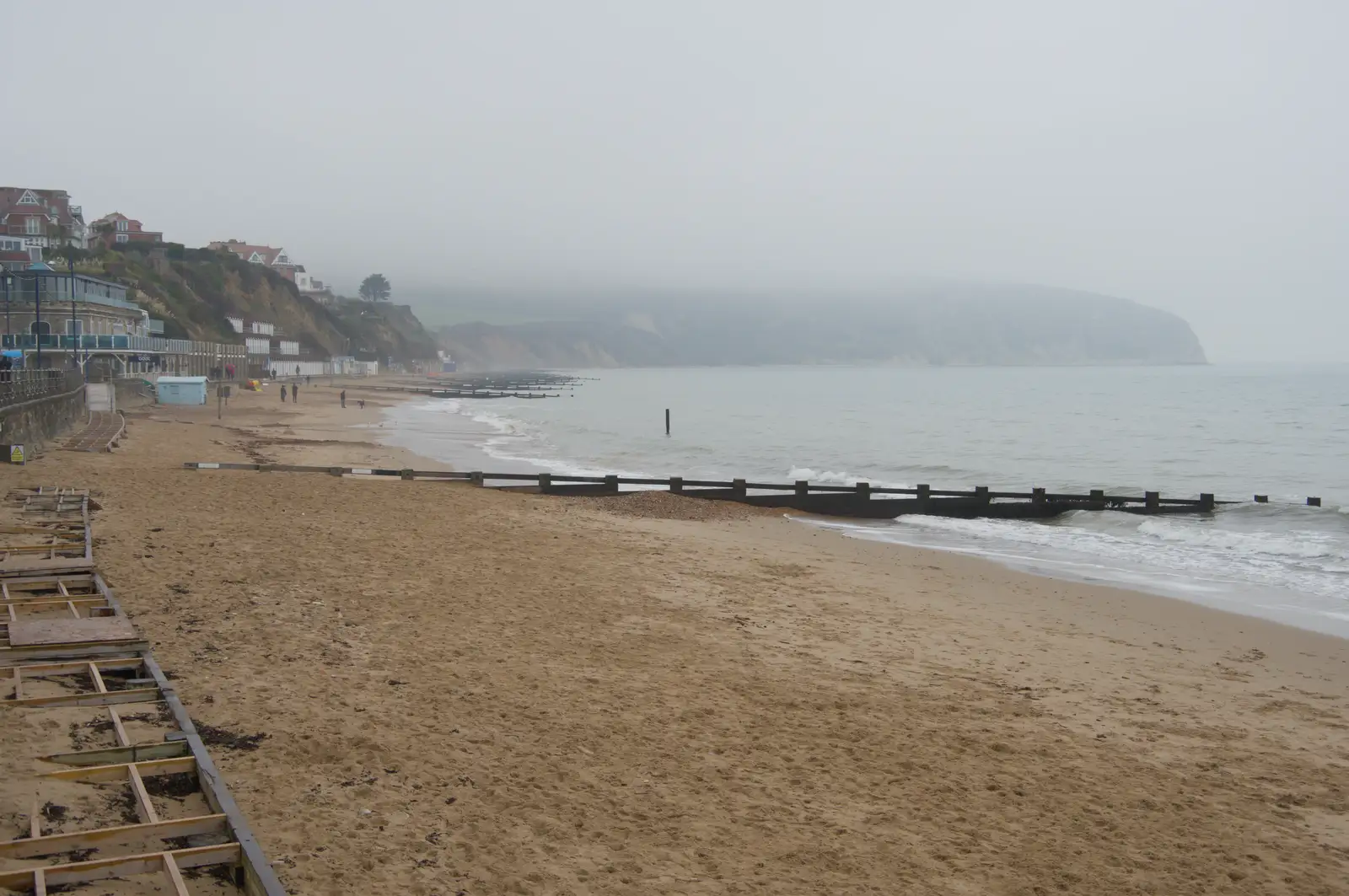 The beach is quiet at Swanage, from From Poole to Portland the Slow Way: a Dorset Odyssey - 18th January 2026
