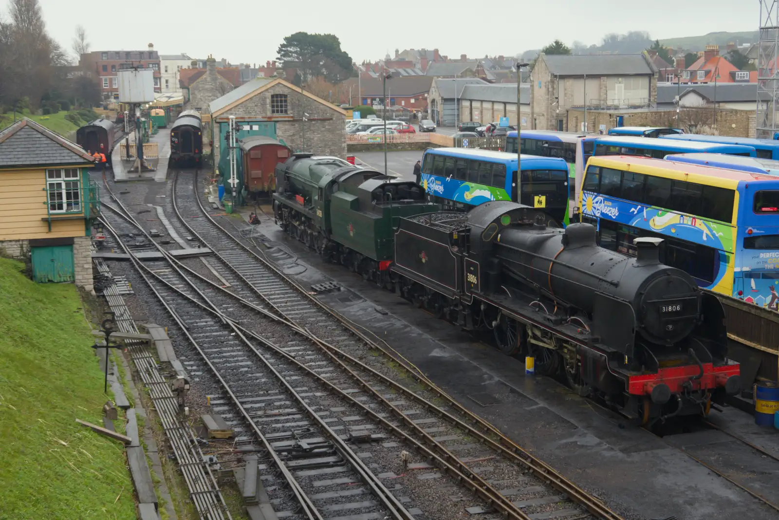 SR U-class 31806 at Swanage, from From Poole to Portland the Slow Way: a Dorset Odyssey - 18th January 2026