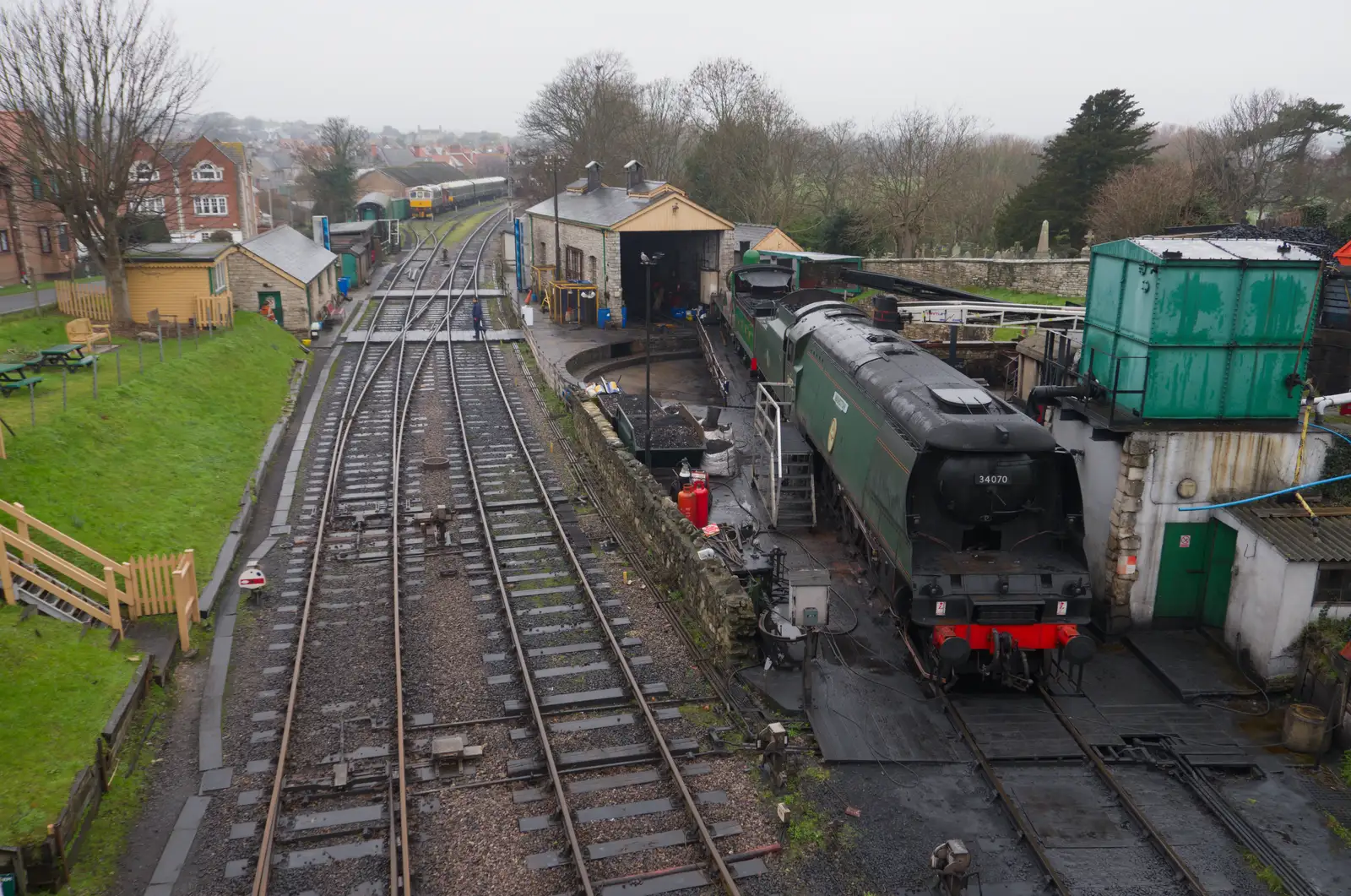 Battle of Britain-class 34070 Manston, from From Poole to Portland the Slow Way: a Dorset Odyssey - 18th January 2026