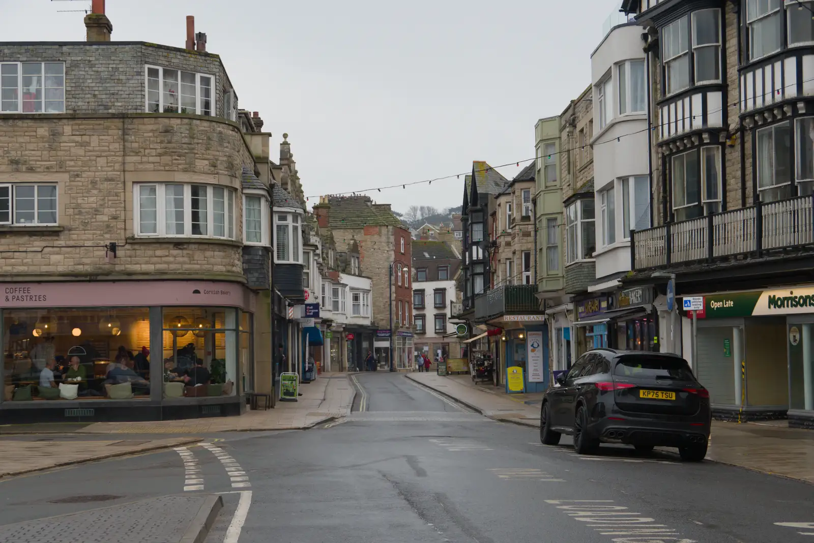 Looking up Shore Road, from From Poole to Portland the Slow Way: a Dorset Odyssey - 18th January 2026