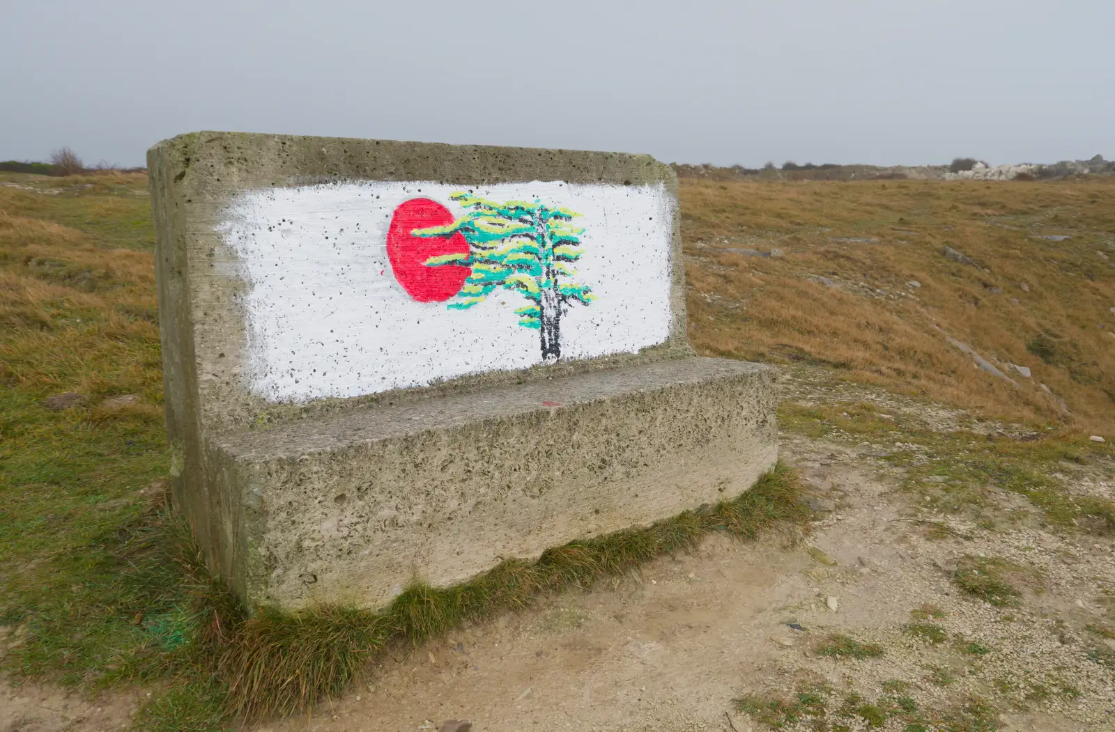 Some art used to cover up offensive graffiti, from From Poole to Portland the Slow Way: a Dorset Odyssey - 18th January 2026